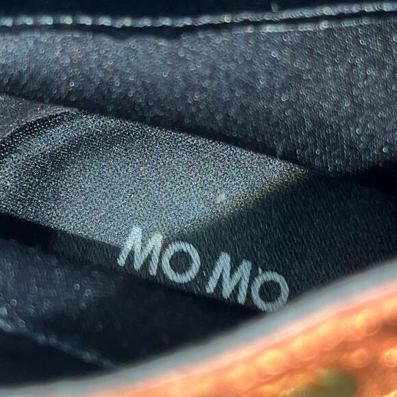 Mo Mo Size 6M Fringe Booties Western Boho Chic Stacked Heel Studded Multi-color - Picture 5 of 9